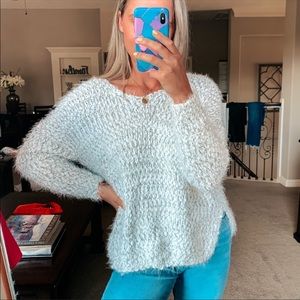Altar’d State Gray Popcorn Sweater